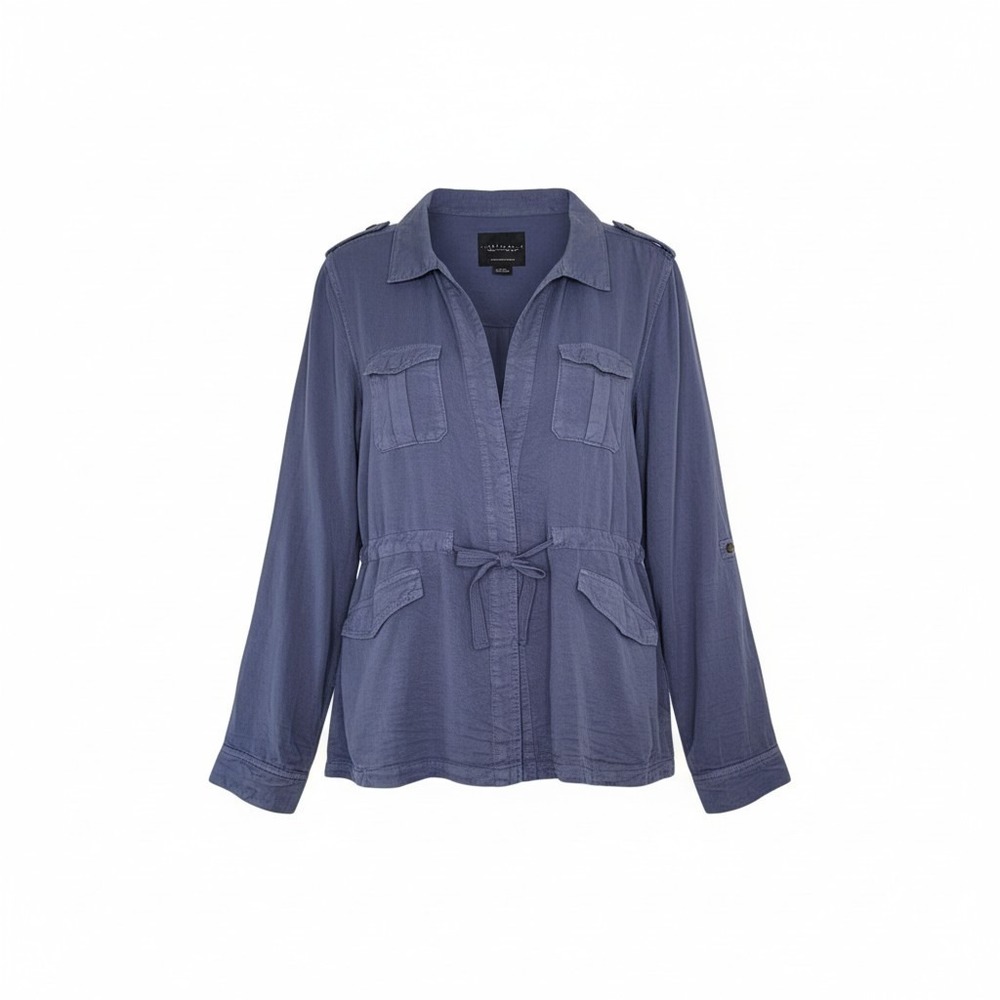 Sanctuary Tencel‎ Utility Jacket XL Soft Lyocell Tie Waist Button Pockets